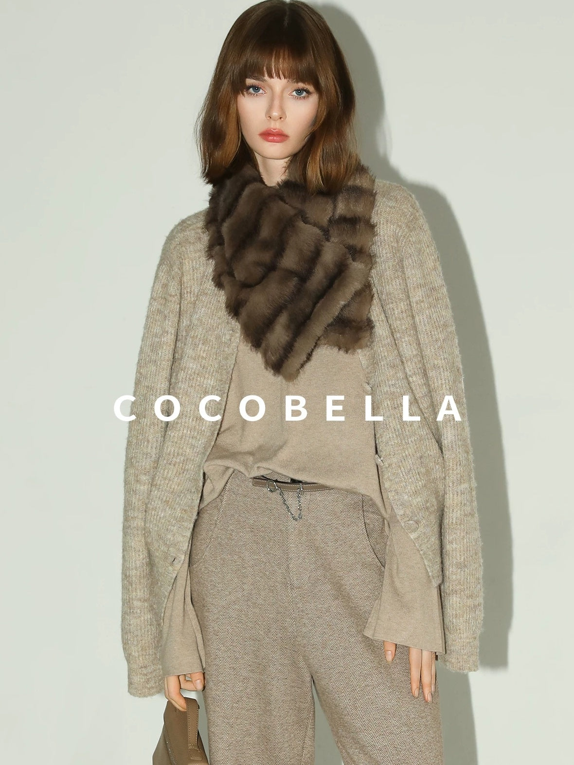 COCOBELLA Soft Buttoned Straight Fit Casual Round Neck Long Sleeve Women Knit Sweater