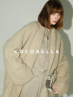 COCOBELLA Soft Buttoned Straight Fit Casual Round Neck Long Sleeve Women Knit Sweater