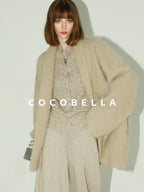 COCOBELLA Soft Buttoned Straight Fit Casual Round Neck Long Sleeve Women Knit Sweater
