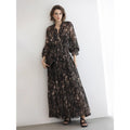 COCOBELLA_Soft_Chiffon_Floral_Button_Pleated_High_Waist_A_Line_V_Neck_Dresses_MISSTT