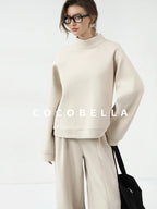 COCOBELLA Soft Cotton Blend Natural Waist Harem Straight Leg Commuter Casual Women Pants
