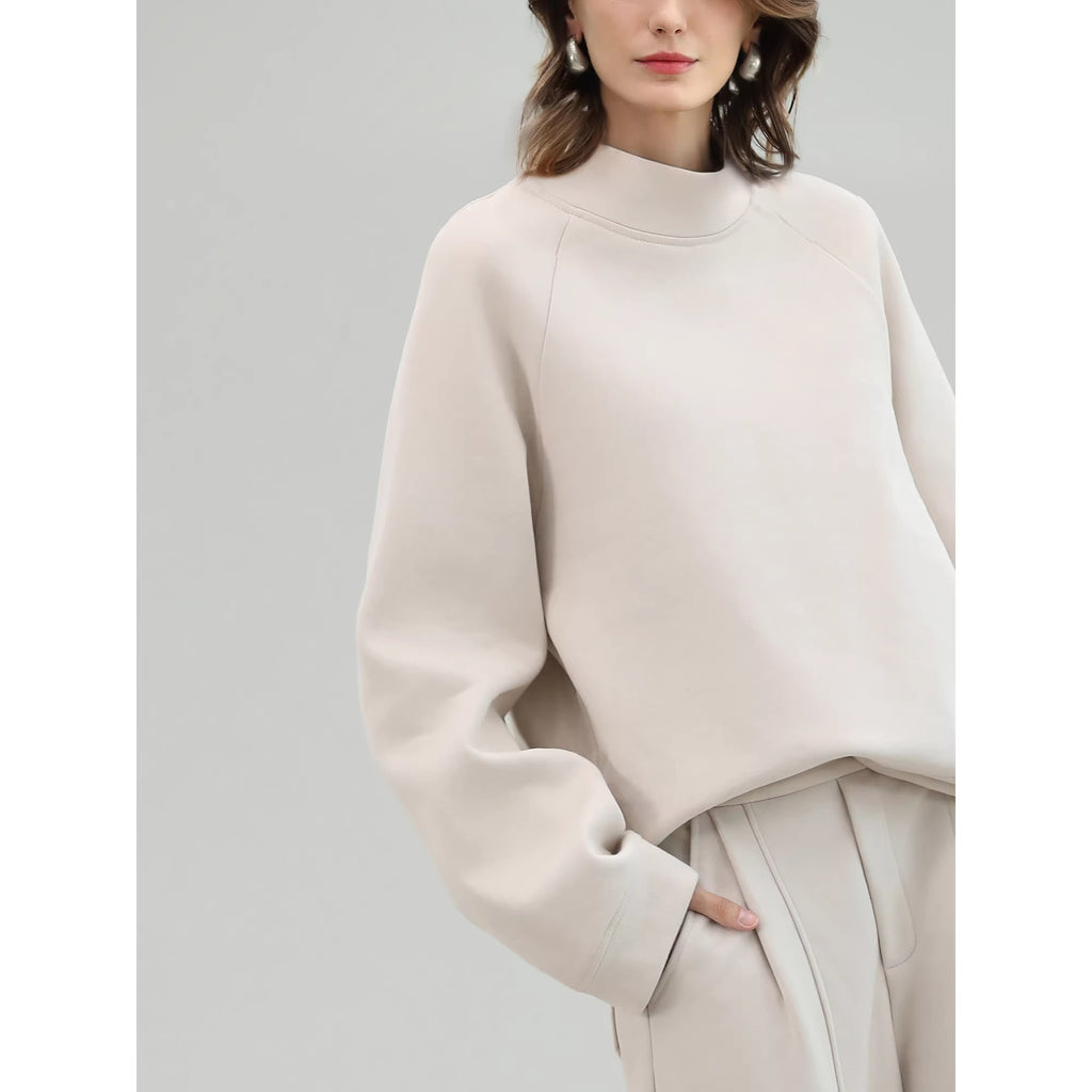 COCOBELLA_Soft_Cotton_Rich_Straight_Fit_Mock_Neck_Long_Sleeve_Workwear_Knit_Sweatshirts_MISSTT