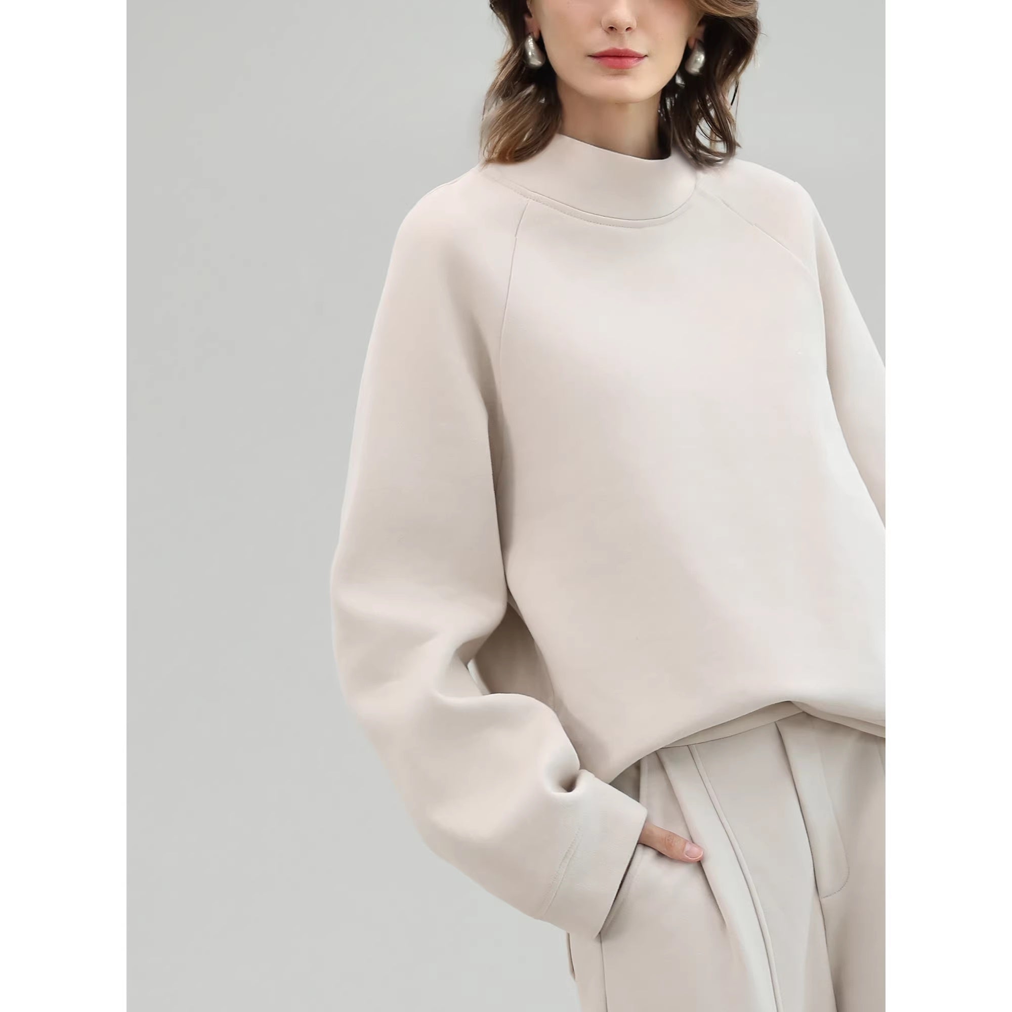 COCOBELLA_Soft_Cotton_Rich_Straight_Fit_Mock_Neck_Long_Sleeve_Workwear_Knit_Sweatshirts_MISSTT