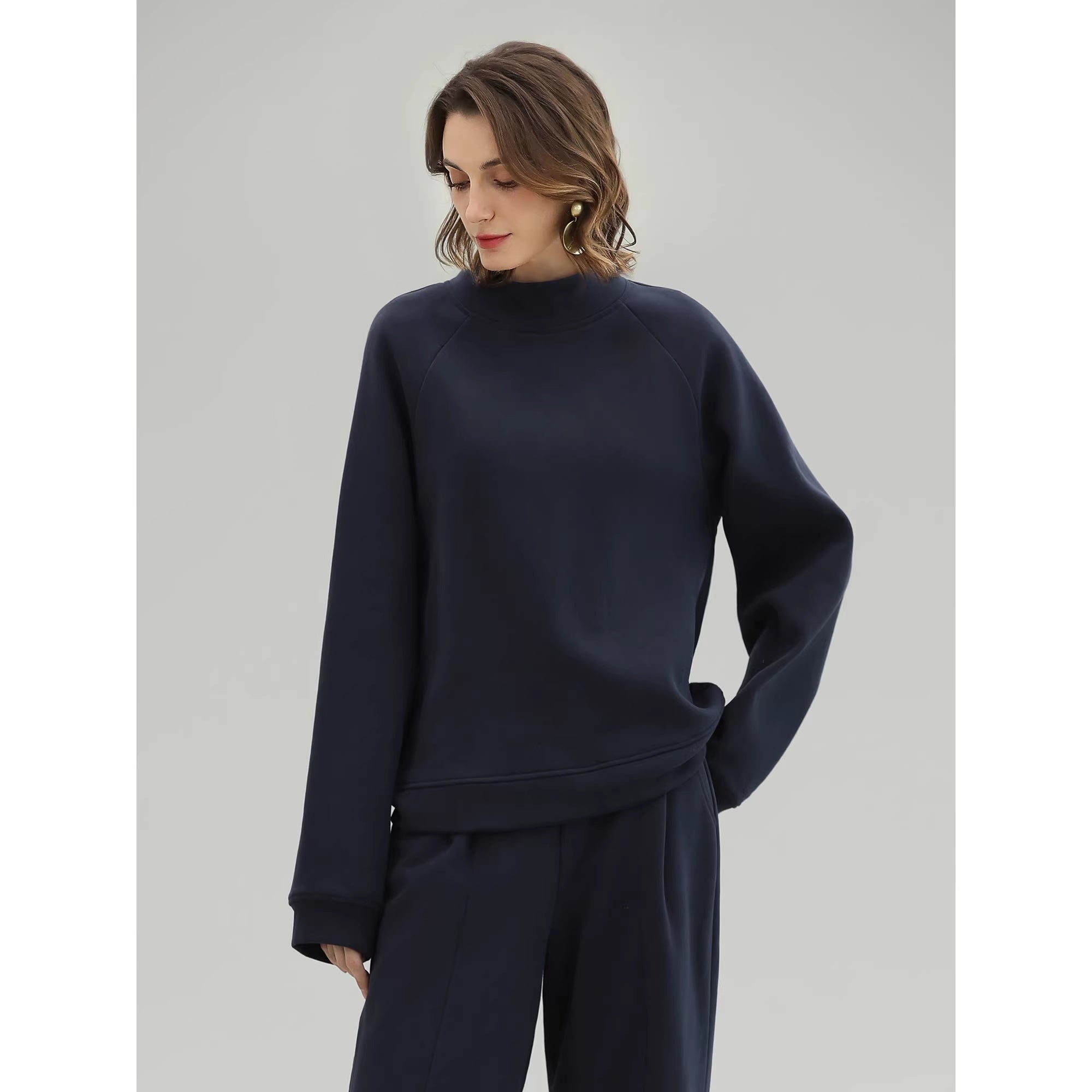 COCOBELLA_Soft_Cotton_Rich_Straight_Fit_Mock_Neck_Long_Sleeve_Workwear_Knit_Sweatshirts_MISSTT