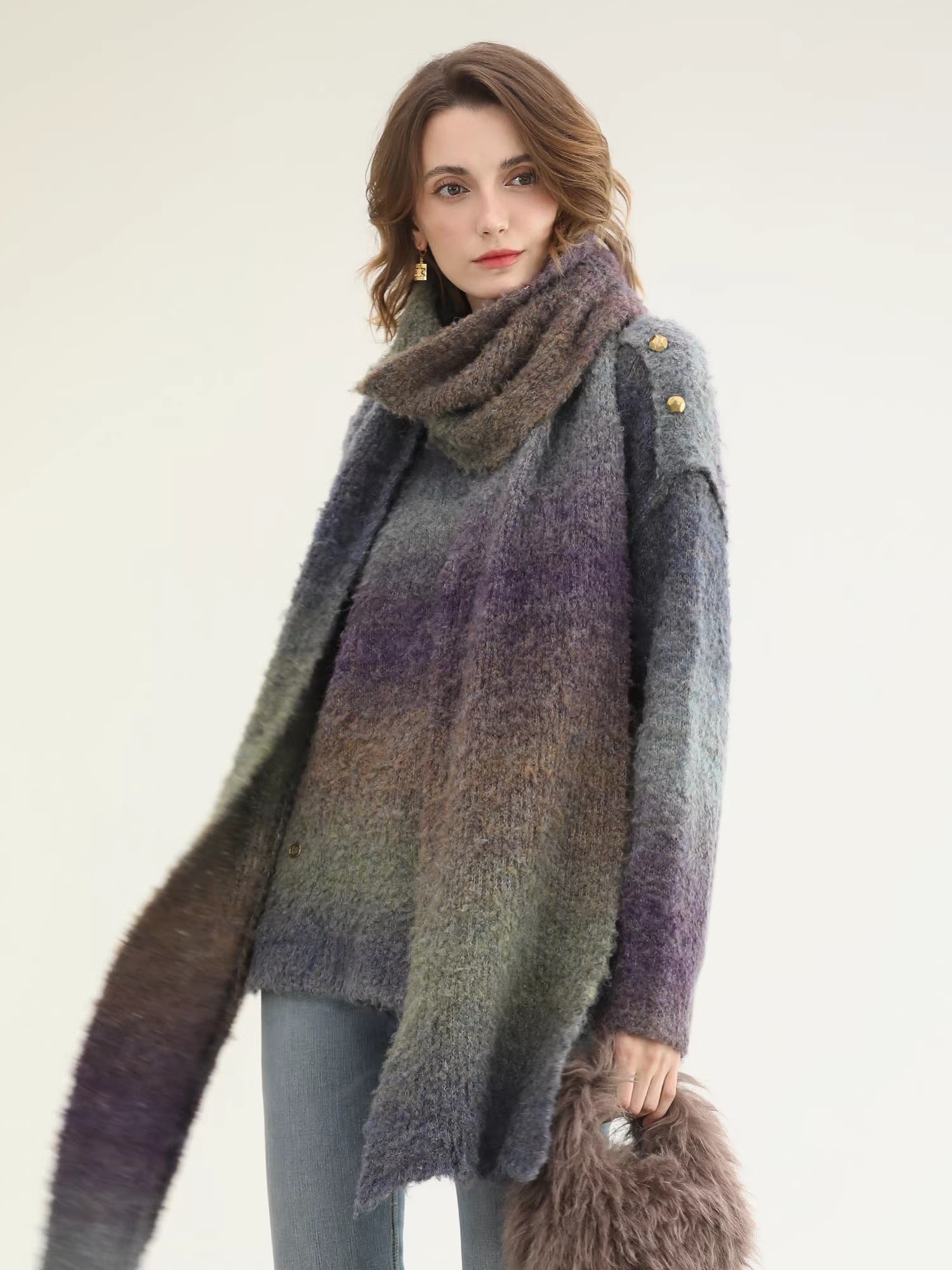 COCOBELLA_Soft_Gradient_Pullover_Straight_Fit_Commuter_Long_Sleeve_Crew_Neck_Women_Sweater_MISSTT