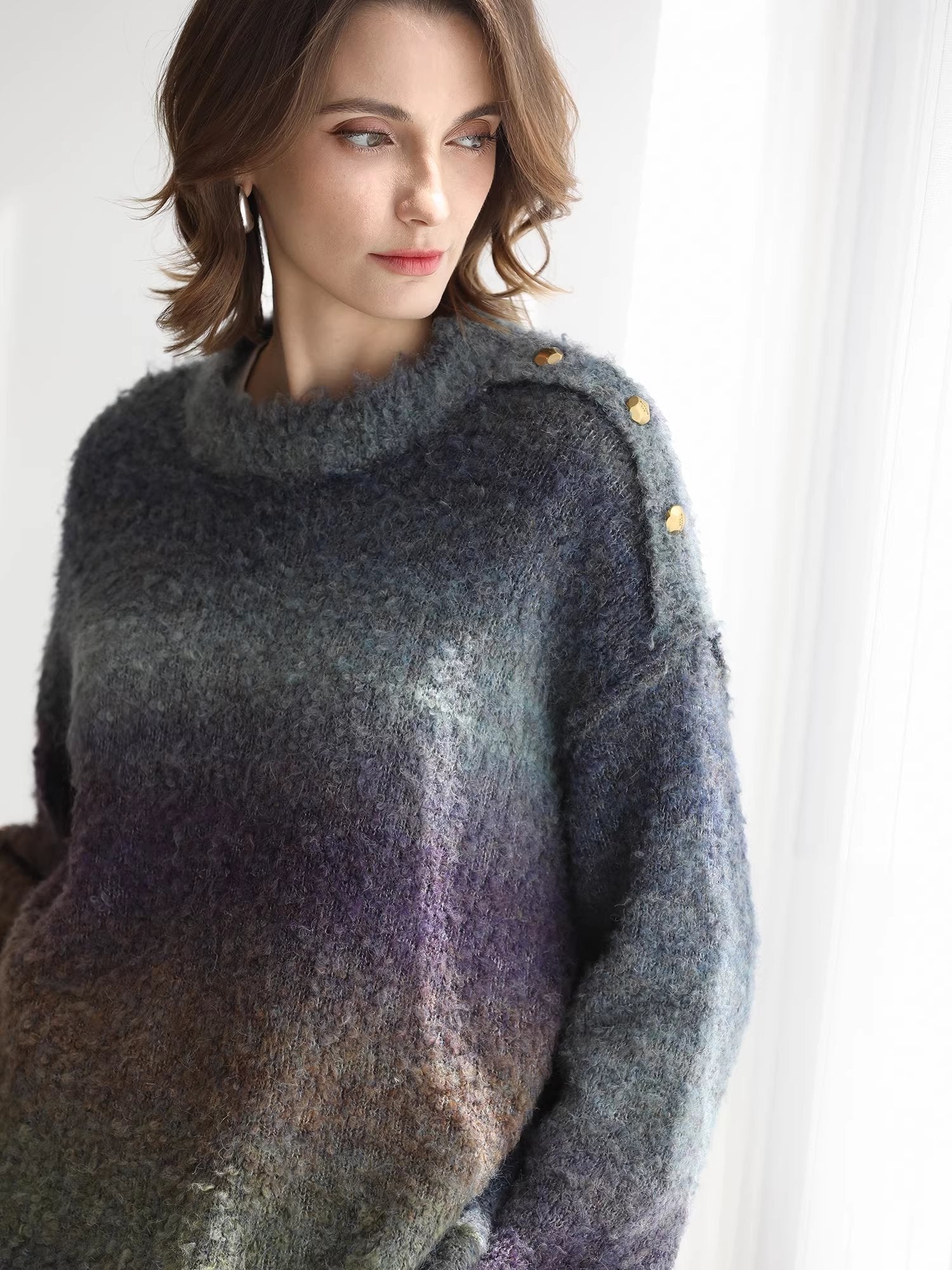 COCOBELLA_Soft_Knit_Relaxed_Waist_H_Silhouette_Women_Office_Long_Sleeve_Round_Neck_Dresses_MISSTT