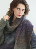 COCOBELLA Soft Knit Relaxed Waist H Silhouette Women Office Long Sleeve Round Neck Dresses