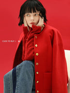 COCOBELLA Soft Knit V Neck Buttoned Straight Fit Office Cardigan Women Red Blue Sweater