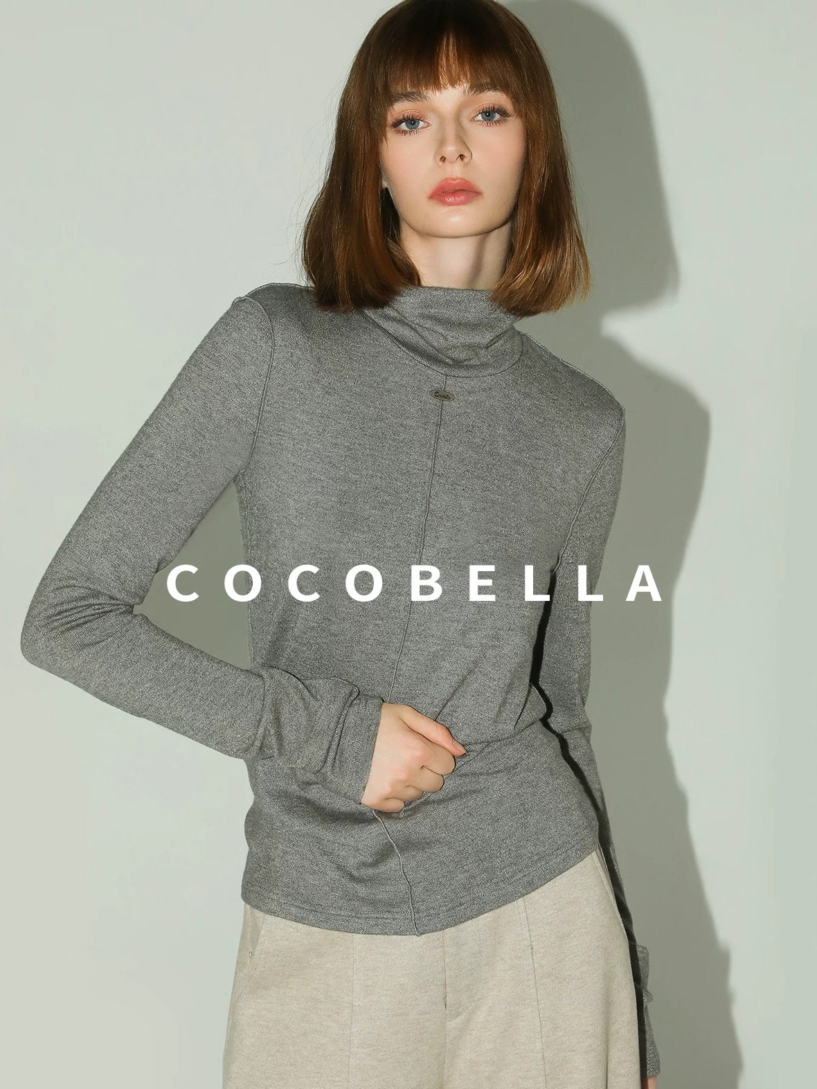 COCOBELLA Soft Lurex Button Detail Office Slim Fit Women Long Sleeve Basic Shirts