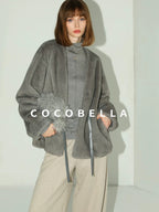 COCOBELLA Soft Lurex Button Detail Office Slim Fit Women Long Sleeve Basic Shirts