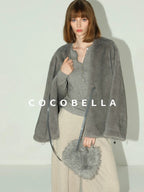 COCOBELLA Soft Lurex Button Detail Office Slim Fit Women Long Sleeve Basic Shirts
