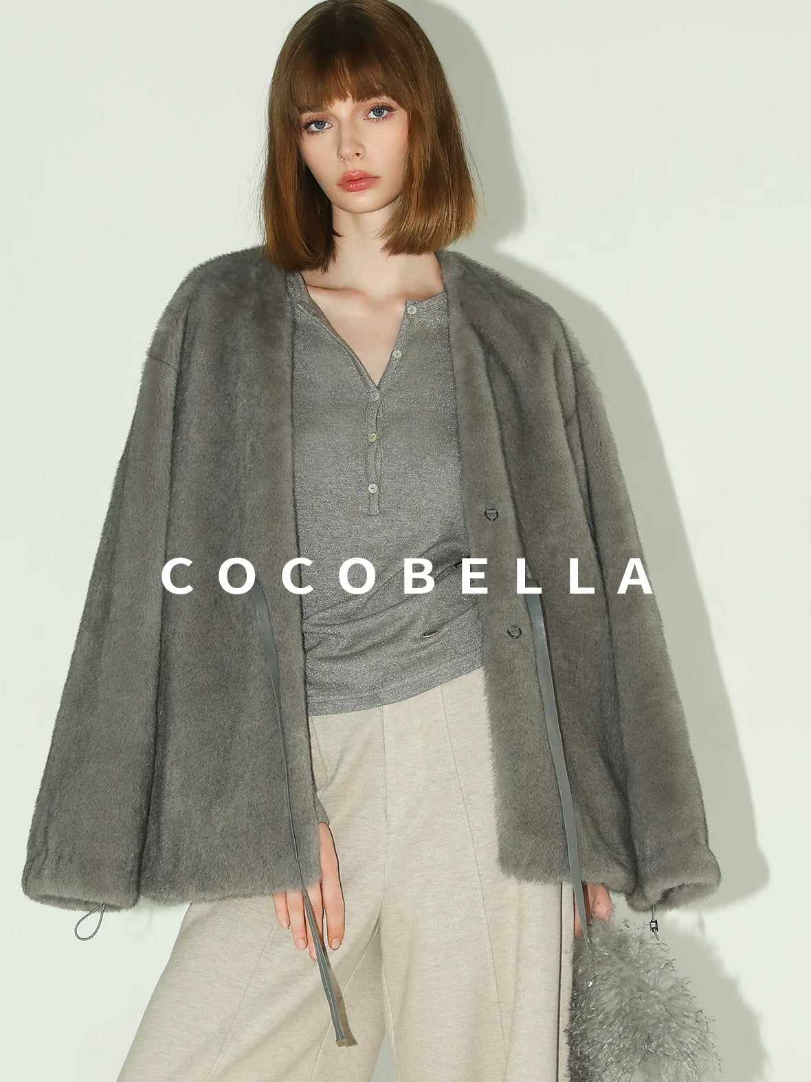 COCOBELLA Soft Lurex Button Detail Office Slim Fit Women Long Sleeve Basic Shirts