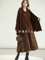 COCOBELLA Soft Lurex Sequin Detail Loose Fit Hooded Knit Commuter Women Hoodie Sweater