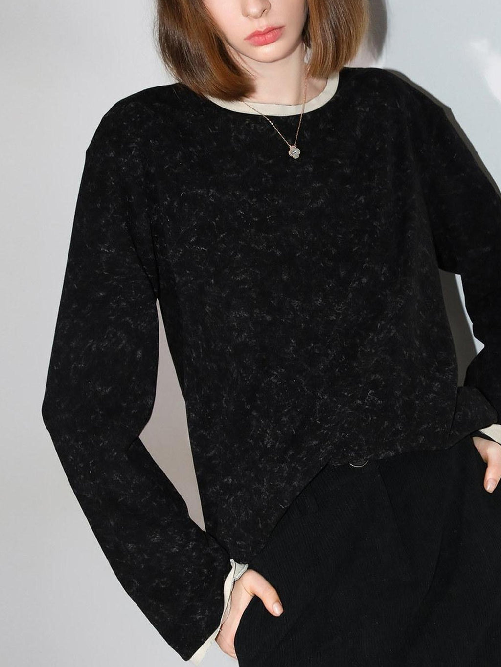 COCOBELLA Soft Lyocell Blend Contrast Trim Office Straight Fit Women Long Sleeve Shirts