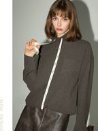 COCOBELLA Soft Pullover Loose Fit Stand Collar Long Sleeve Solid Color Athleisure Hoodies