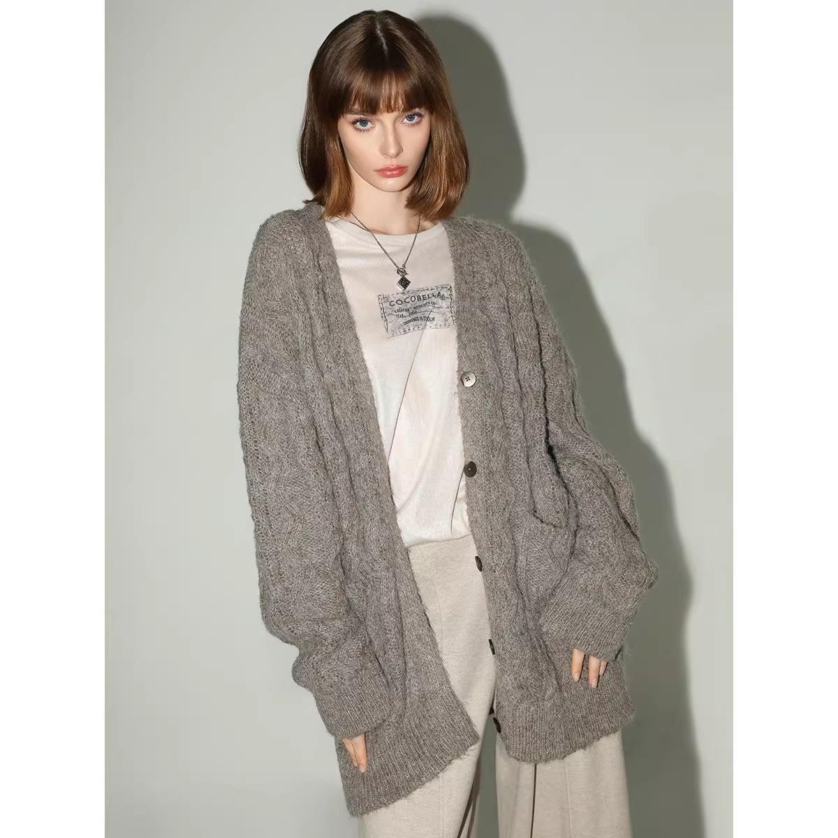 COCOBELLA_Soft_Relaxed_Cable_Button_Midlength_Knit_Cardigan_Women_Acrylic_Blend_Sweater_MISSTT