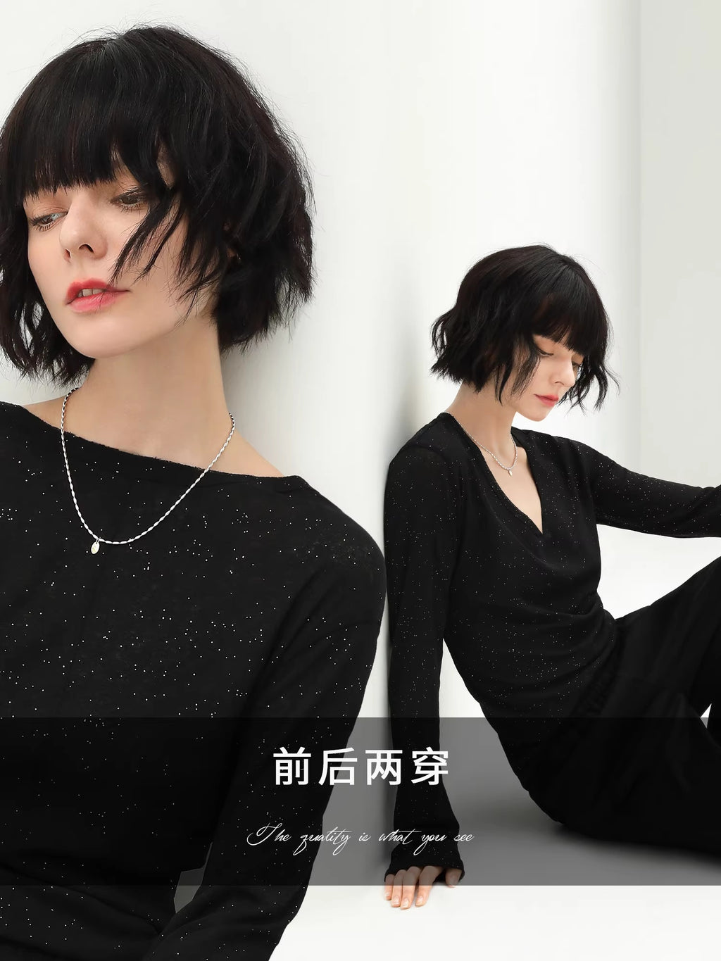COCOBELLA_Soft_Sequin_Minimal_Commuter_Loose_V_Neck_Long_Sleeve_Knitted_Stretch_Shirts_MISSTT