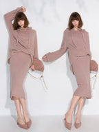 COCOBELLA Soft Shimmer Sequin Hooded Loose Fit Sweet Womens Cozy Pullover Sweater