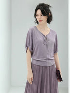 COCOBELLA Soft Stretch Relaxed Fit Commuter Ladylike Short Sleeve Office Casual T-Shirts