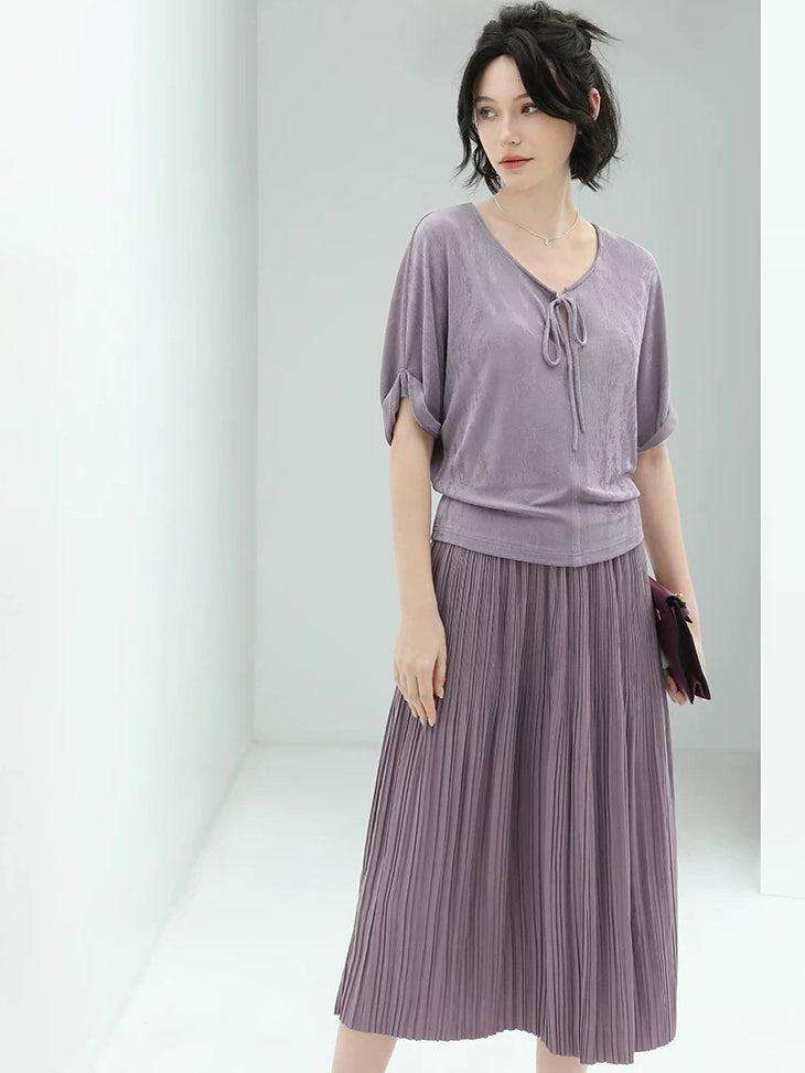 COCOBELLA Soft Stretch Relaxed Fit Commuter Ladylike Short Sleeve Office Casual T-Shirts