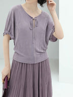 COCOBELLA Soft Stretch Relaxed Fit Commuter Ladylike Short Sleeve Office Casual T-Shirts