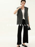COCOBELLA Soft Stretch V Neck Batwing Short Sleeve Loose Casual Everyday Solid T-Shirts