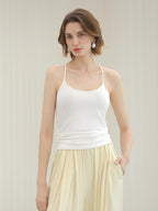 COCOBELLA Soft Stretch Viscose Slim Fit U Neck Tank Top For Work Casual Daily Women Tops
