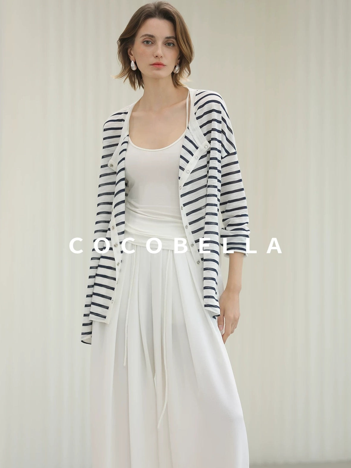 COCOBELLA Soft Stretch Viscose Slim Fit U Neck Tank Top For Work Casual Daily Women Tops