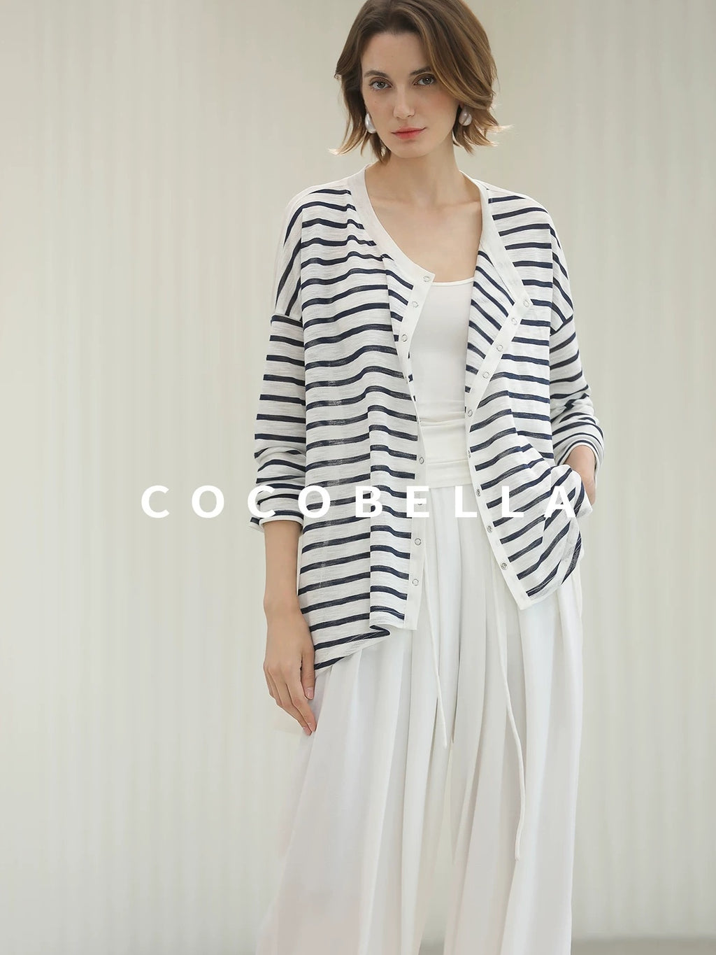 COCOBELLA Soft Stretch Viscose Slim Fit U Neck Tank Top For Work Casual Daily Women Tops