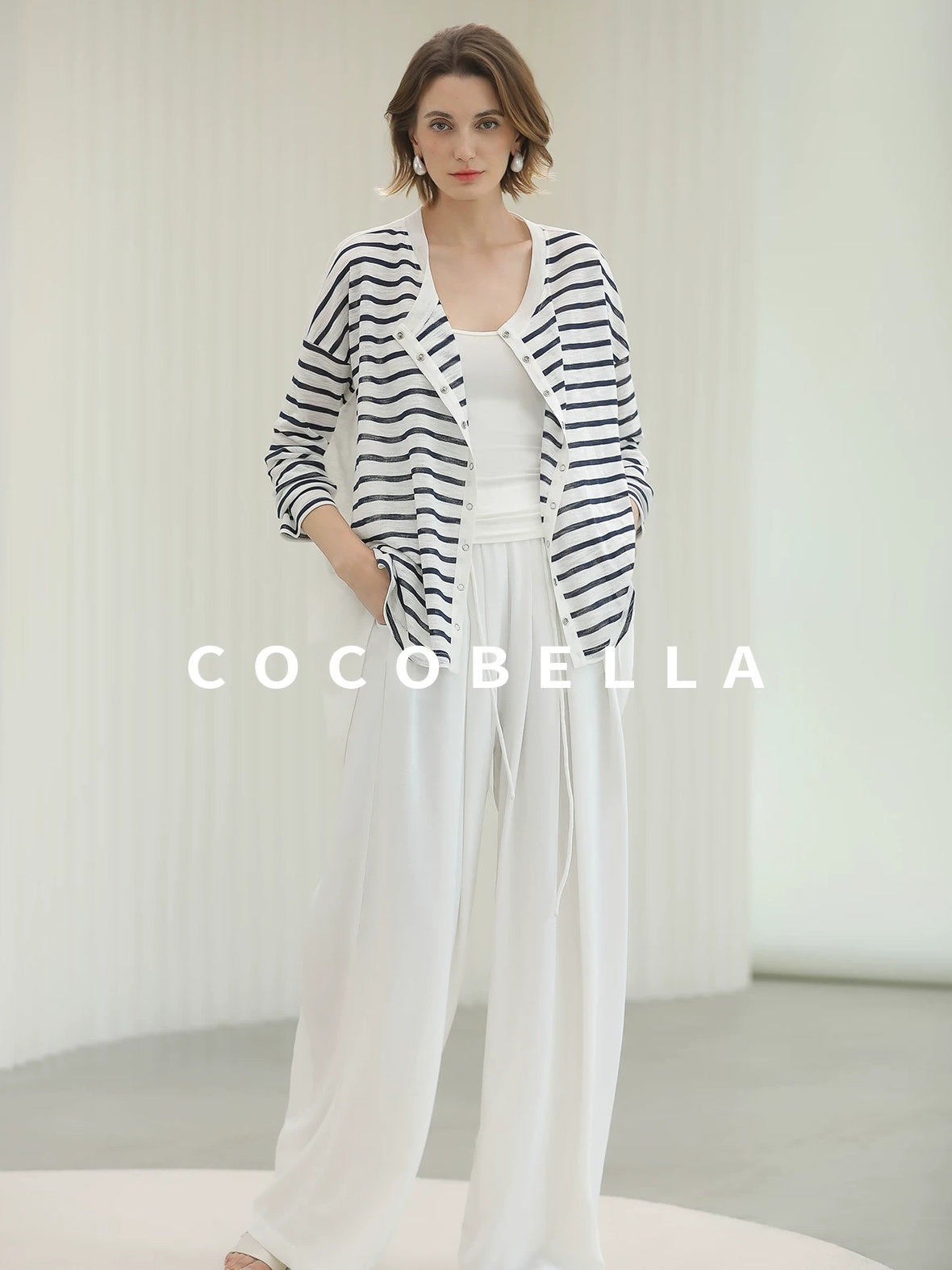 COCOBELLA Soft Stretch Viscose Slim Fit U Neck Tank Top For Work Casual Daily Women Tops