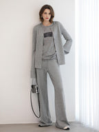 COCOBELLA Soft Thick Asymmetric Button Cardigan Commuter Office Fit Women Knit Sweater