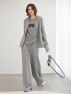 COCOBELLA Soft Thick Asymmetric Button Cardigan Commuter Office Fit Women Knit Sweater