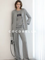 COCOBELLA Soft Thick Asymmetric Button Cardigan Commuter Office Fit Women Knit Sweater