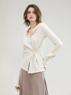 COCOBELLA_Soft_Thick_Asymmetric_Button_Cardigan_Office_Round_Neck_Long_Sleeve_Shirts_MISSTT