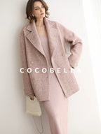 COCOBELLA Soft Thick Knit Straight Fit V Neck Long Sleeve Pullover Office Knit Dresses