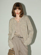 COCOBELLA Soft V Neck Knit Straight Fit Bell Sleeve Workwear Women Wool Blend Sweater