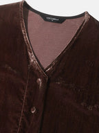 COCOBELLA Soft Viscose Amber Sheen Vintage Commuter Straight V Neck Women Office Shirts