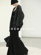 COCOBELLA Soft Viscose Anti Static Elegant Slim V Neck Long Sleeve Women Knit Shirts