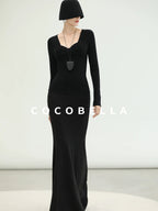 COCOBELLA Soft Viscose Anti Static Elegant Slim V Neck Long Sleeve Women Knit Shirts