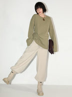 COCOBELLA Soft Viscose Blend Comfort Streetwear Lantern Tapered Women Jogger Style Pants