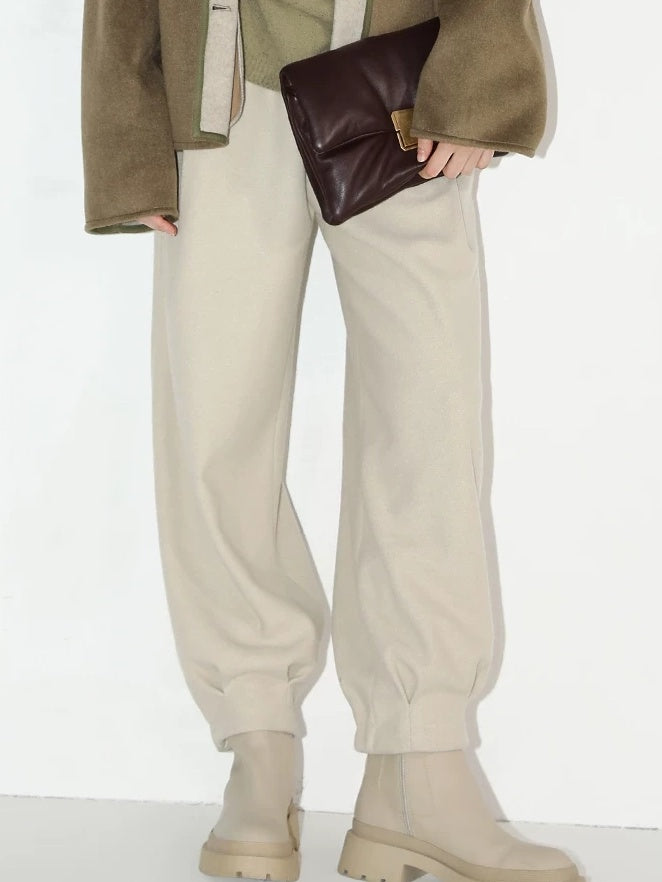 COCOBELLA Soft Viscose Blend Comfort Streetwear Lantern Tapered Women Jogger Style Pants