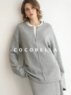 COCOBELLA Soft Viscose Blend Straight Fit Round Neck Office Casual Women White Shirts