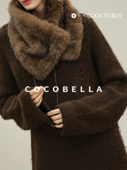 COCOBELLA Sparkle Knit Relaxed H Fit Loose Waist Long Sleeve Work Casual Dresses