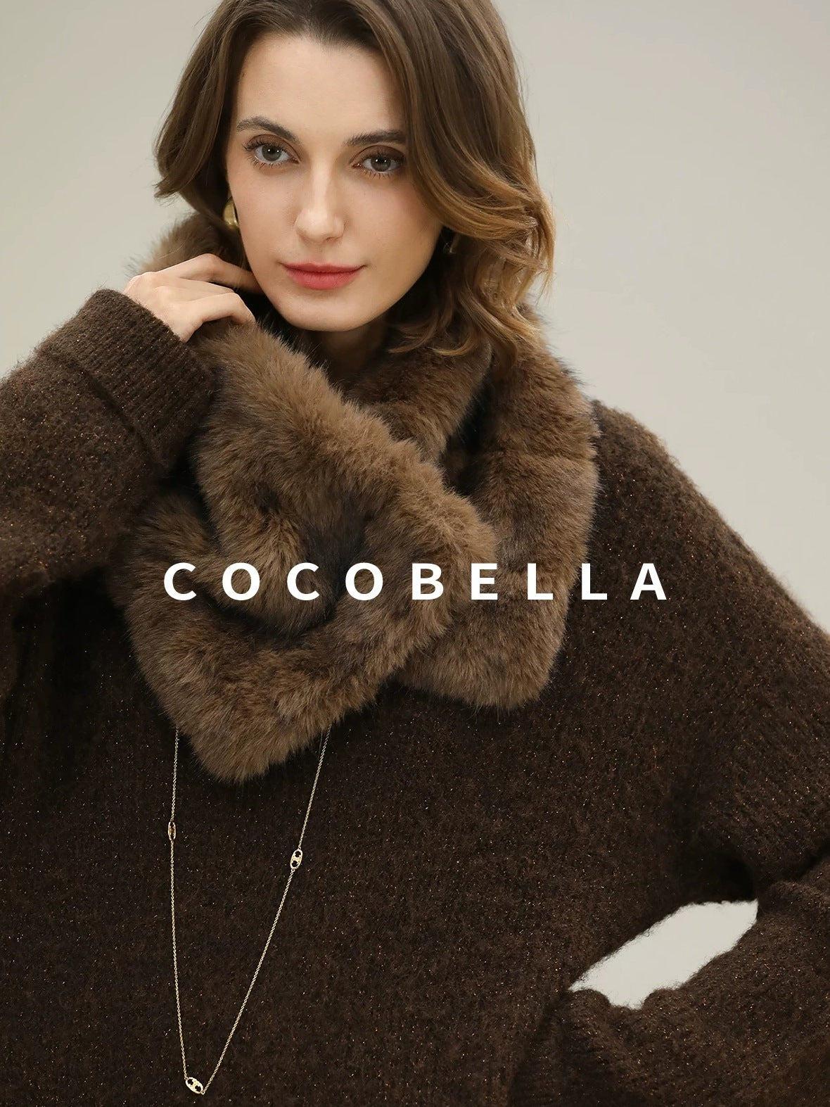 COCOBELLA Sparkle Knit Relaxed H Fit Loose Waist Long Sleeve Work Casual Dresses