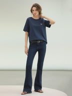 COCOBELLA Stretch High Waist Vintage Skinny Denim Jeans Women Dark Blue Zipper Fly Pants