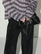 COCOBELLA Stretch Mid Rise Vintage Commuter Harem Pockets Women Charcoal Pants