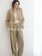 COCOBELLA Stretch Polyester Straight Fit One Button Women Work To Casual Blazers