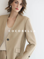 COCOBELLA Stretch Polyester Straight Fit One Button Women Work To Casual Blazers