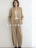 COCOBELLA Stretch Polyester Straight Fit One Button Women Work To Casual Blazers