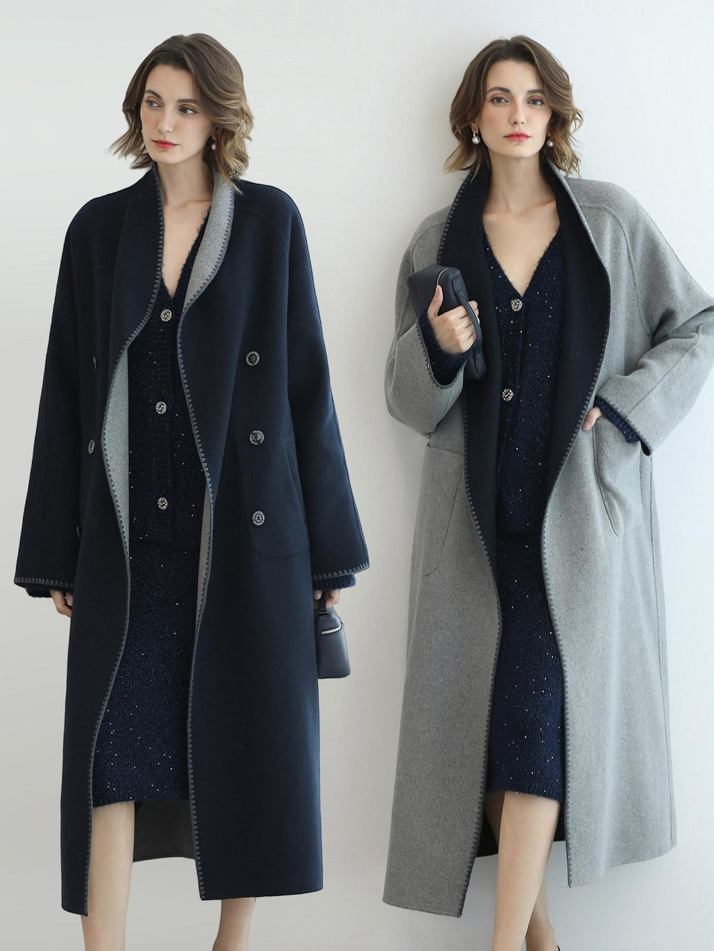 COCOBELLA Subtle Shimmer Commuting Straight Knit Midi Side Slit Mid Waist Women Skirts